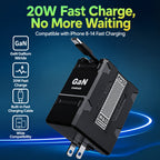 US-Spec Dual-Prong Retractable Cord Charger: All-Protocol Multi-Port Charger with Mecha-Style Design and GaN Technology