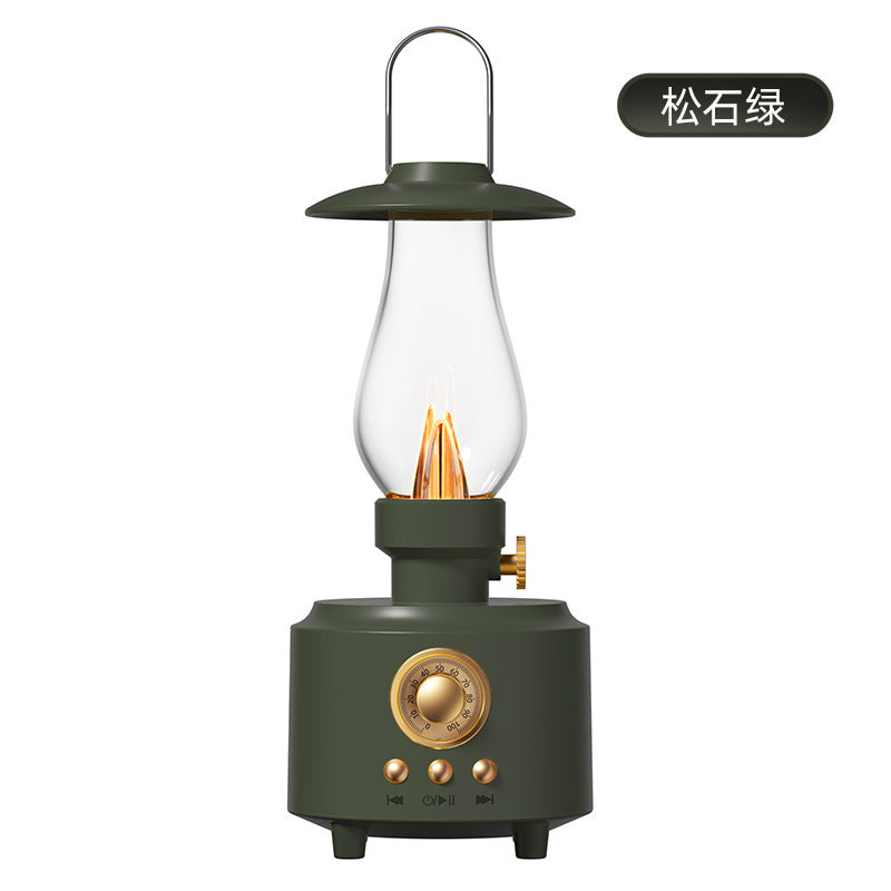 New Cross-Border Kerosene Lamp-Style Bluetooth Speaker: Retro Desktop Bluetooth Speaker, Portable Outdoor Camping Ambience Light Speaker