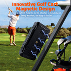 Cyboris Custom-Molded Magnetic Golf 30W Wireless Bluetooth Speaker with Outdoor Lighting, Rugged, Waterproof, Dustproof, and Shockproof, Portable Bike Mount