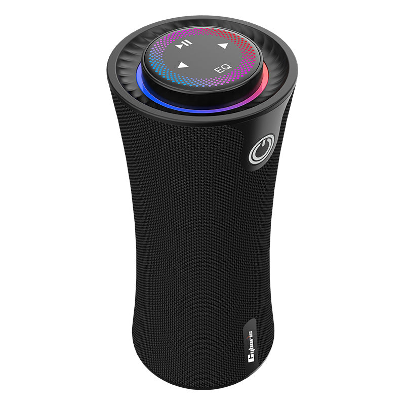 Cyboris New Custom-Designed 80W "Slim Waist" Wireless Bluetooth Speaker with 2.1 System, RGB Lighting, and Surround Sound