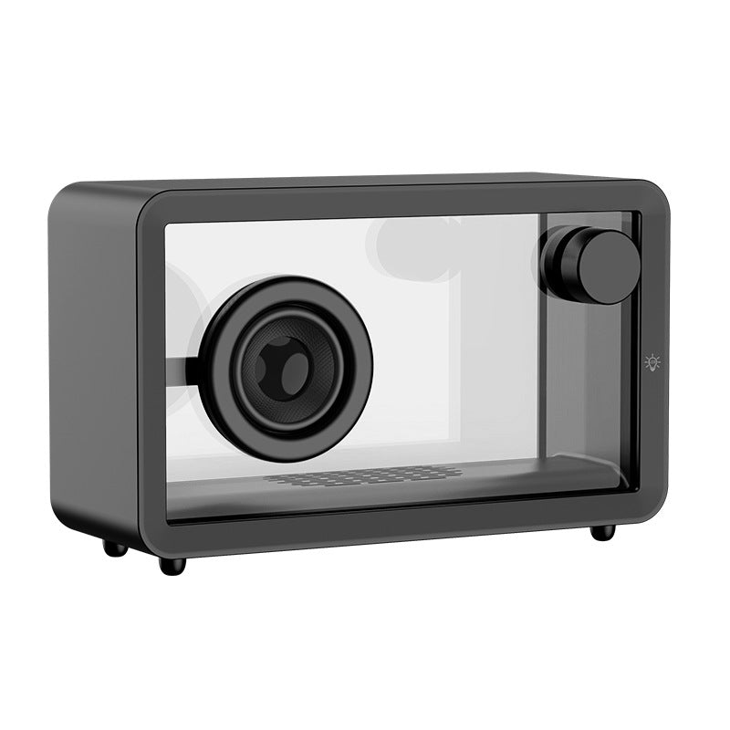 New Transparent Bluetooth Speaker: DIY Gift for Guys with Figurines, RGB Color-Changing Ambient Lights—Creative Desktop Gift