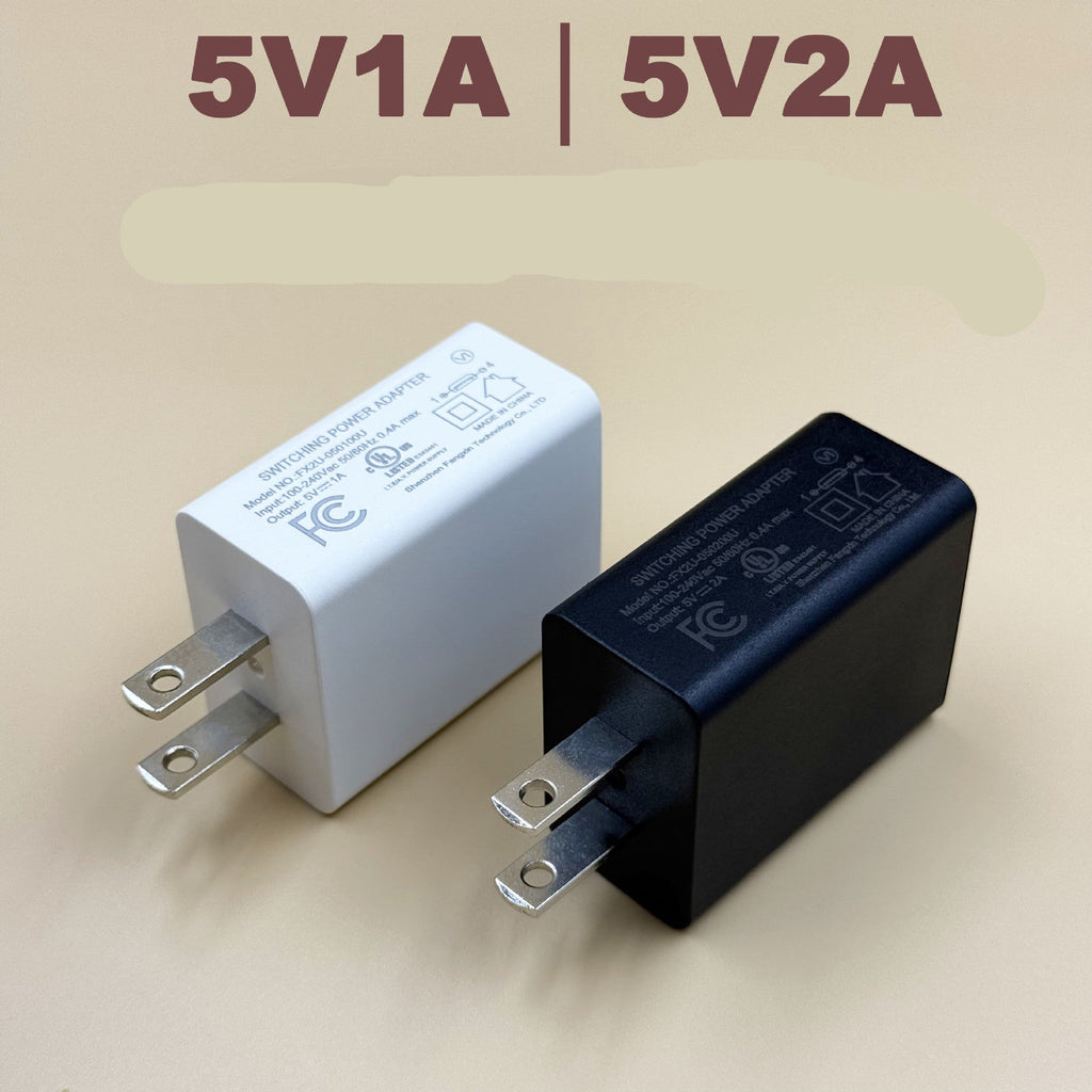 5V1A/2A USB Charger for Rice, UL and FCC Certified to U.S. Standards, Universal Charger for Cell Phones, Tablets, and Small Appliances