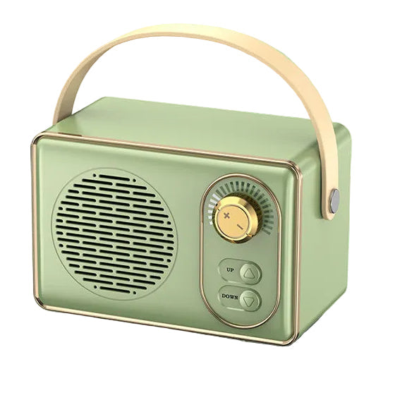 Mini Retro-Style Bluetooth Speaker—Instagram-Worthy Portable Wireless Bluetooth Speaker for Outdoor Use