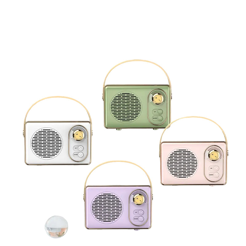 Mini Retro-Style Bluetooth Speaker—Instagram-Worthy Portable Wireless Bluetooth Speaker for Outdoor Use