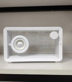 New Transparent Bluetooth Speaker: DIY Gift for Guys with Figurines, RGB Color-Changing Ambient Lights—Creative Desktop Gift