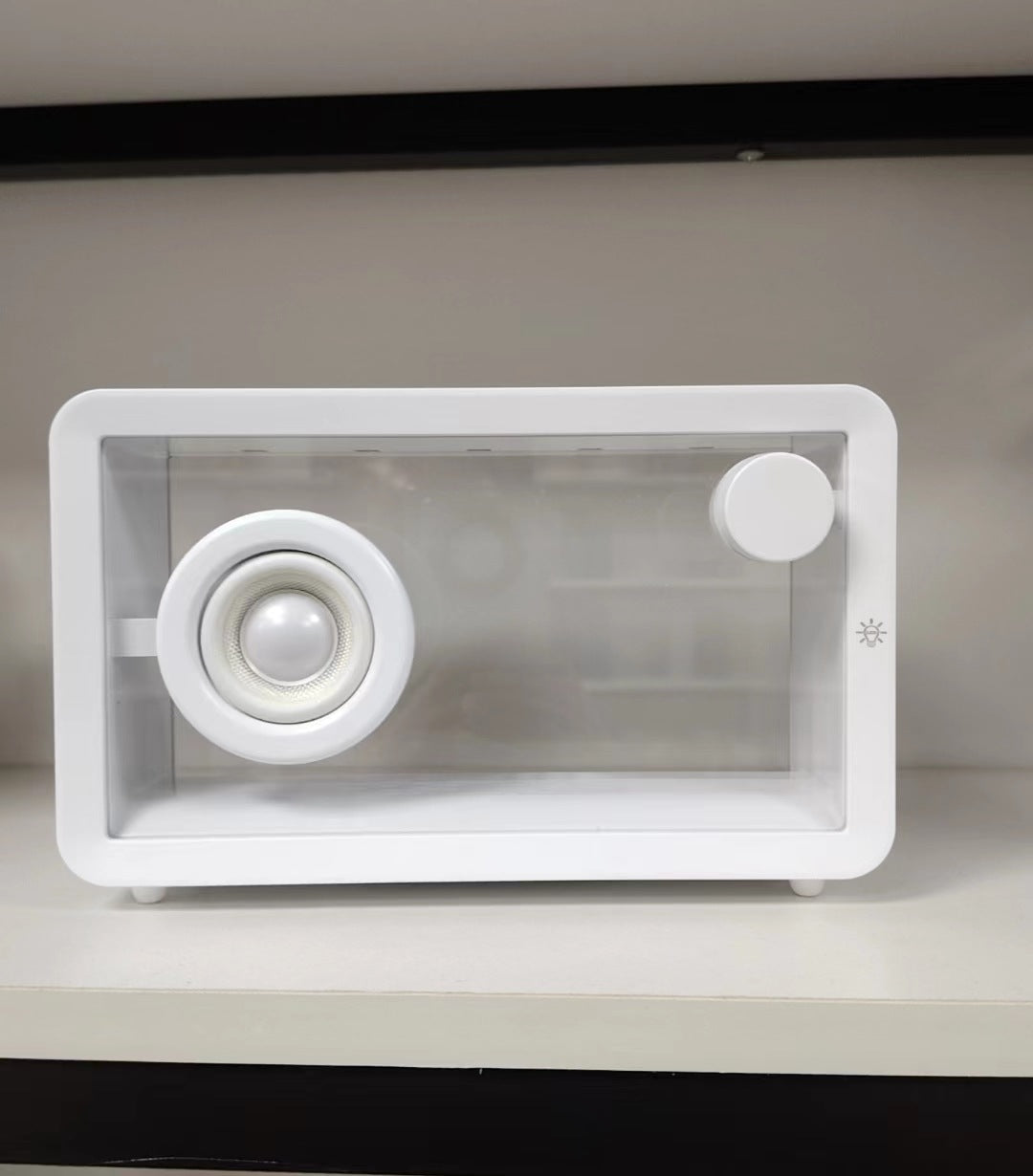 New Transparent Bluetooth Speaker: DIY Gift for Guys with Figurines, RGB Color-Changing Ambient Lights—Creative Desktop Gift