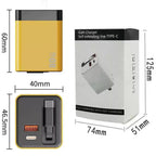 Cross-border Wholesale: 120 GaN Charger with Retractable Cable, A+C Multi-Port Charger Compatible with Apple and Android Fast Charging Heads