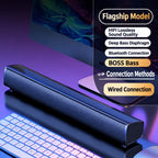 Newman Desktop Computer Speaker System—Small Home Mini Speaker, Desktop Wired Bluetooth Subwoofer, Laptop Speaker
