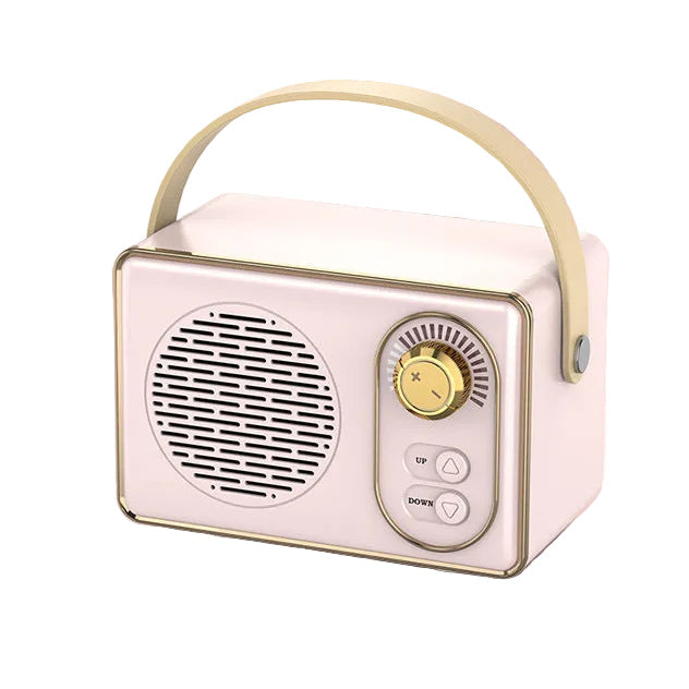 Mini Retro-Style Bluetooth Speaker—Instagram-Worthy Portable Wireless Bluetooth Speaker for Outdoor Use