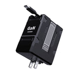 US-Spec Dual-Prong Retractable Cord Charger: All-Protocol Multi-Port Charger with Mecha-Style Design and GaN Technology
