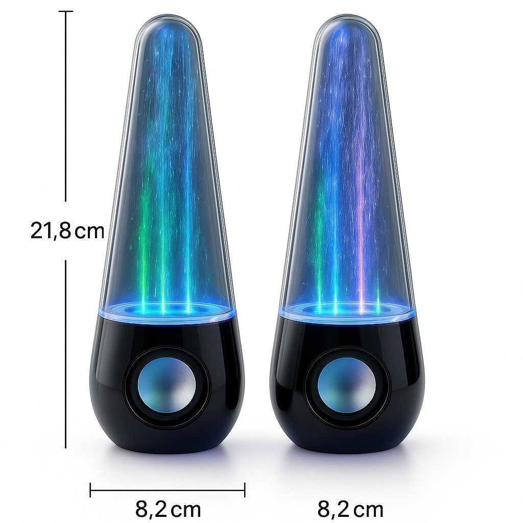 Cross-Border Best-Seller: Wobble-Top Bullet-Shaped Water Dance Speaker with Cable, USB-Powered, and LED Color-Changing Lights—Drop Shipping Available