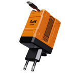 US-Spec Dual-Prong Retractable Cord Charger: All-Protocol Multi-Port Charger with Mecha-Style Design and GaN Technology