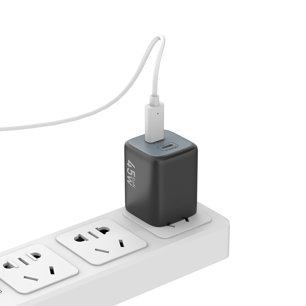 US-Spec PD45WETL-Certified Charger, GaN Fast Charger, Power Adapter for Phones, Laptops, and Tablets