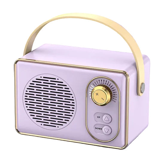 Mini Retro-Style Bluetooth Speaker—Instagram-Worthy Portable Wireless Bluetooth Speaker for Outdoor Use