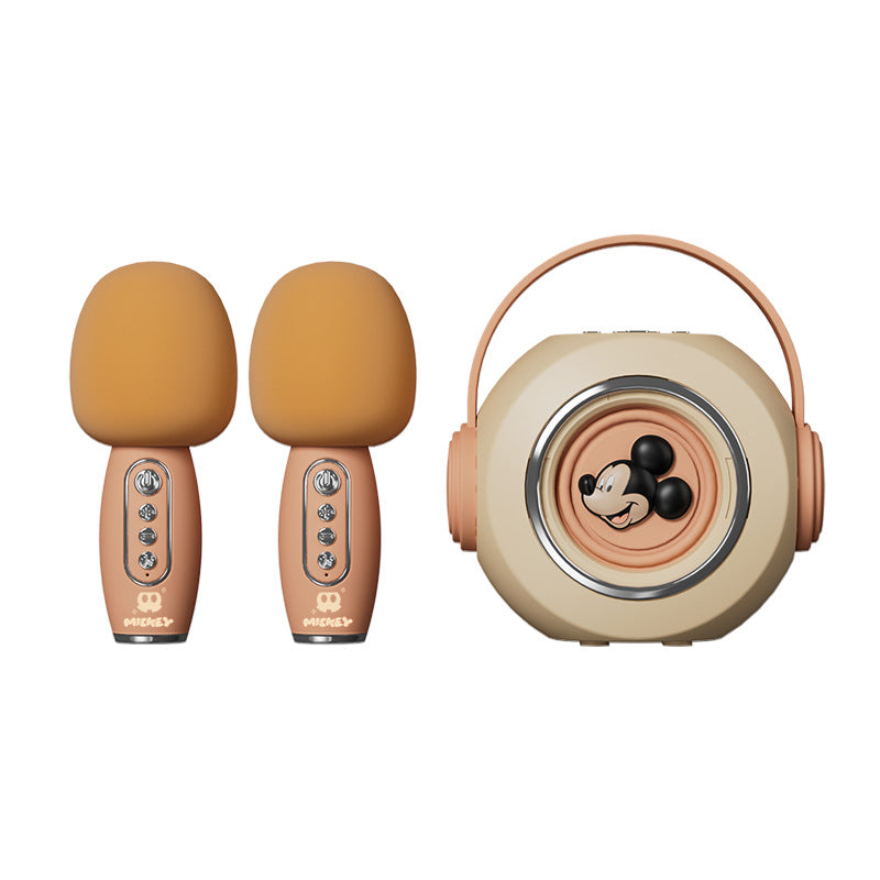 Disney Karaoke Wireless Bluetooth Microphone and Speaker Combo—Home KTV System with Dual Microphones for Singing Together—Home Microphone and Speaker System