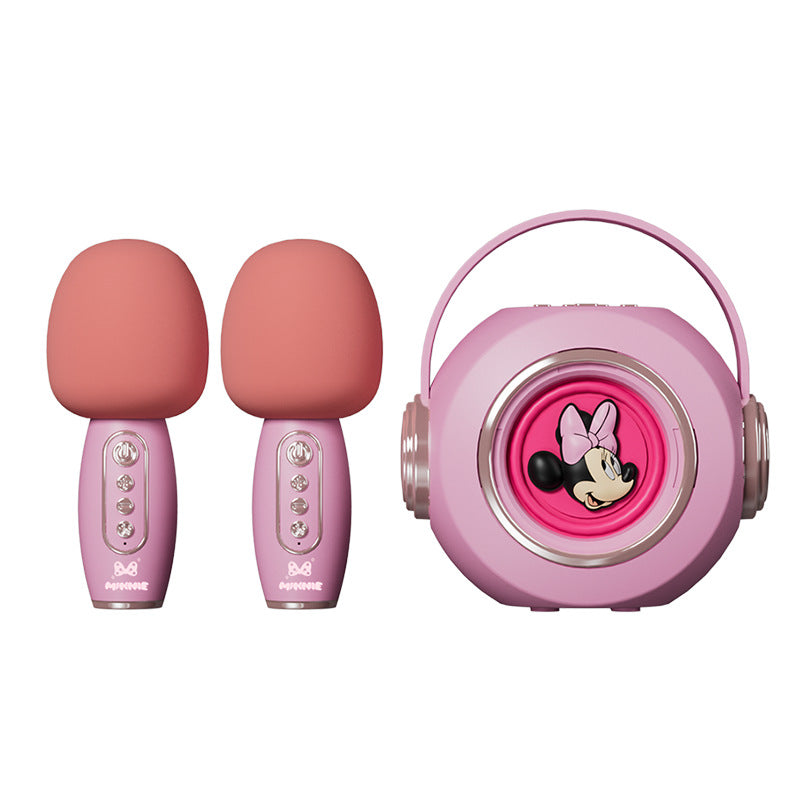 Disney Karaoke Wireless Bluetooth Microphone and Speaker Combo—Home KTV System with Dual Microphones for Singing Together—Home Microphone and Speaker System