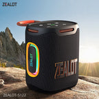 ZEALOT-S122 Bluetooth Speaker BT5.3 Wireless IPX6 Waterproof Shower Speaker,25W HiFi Stereo Sound,TWS Pairing,20H Music Playtime