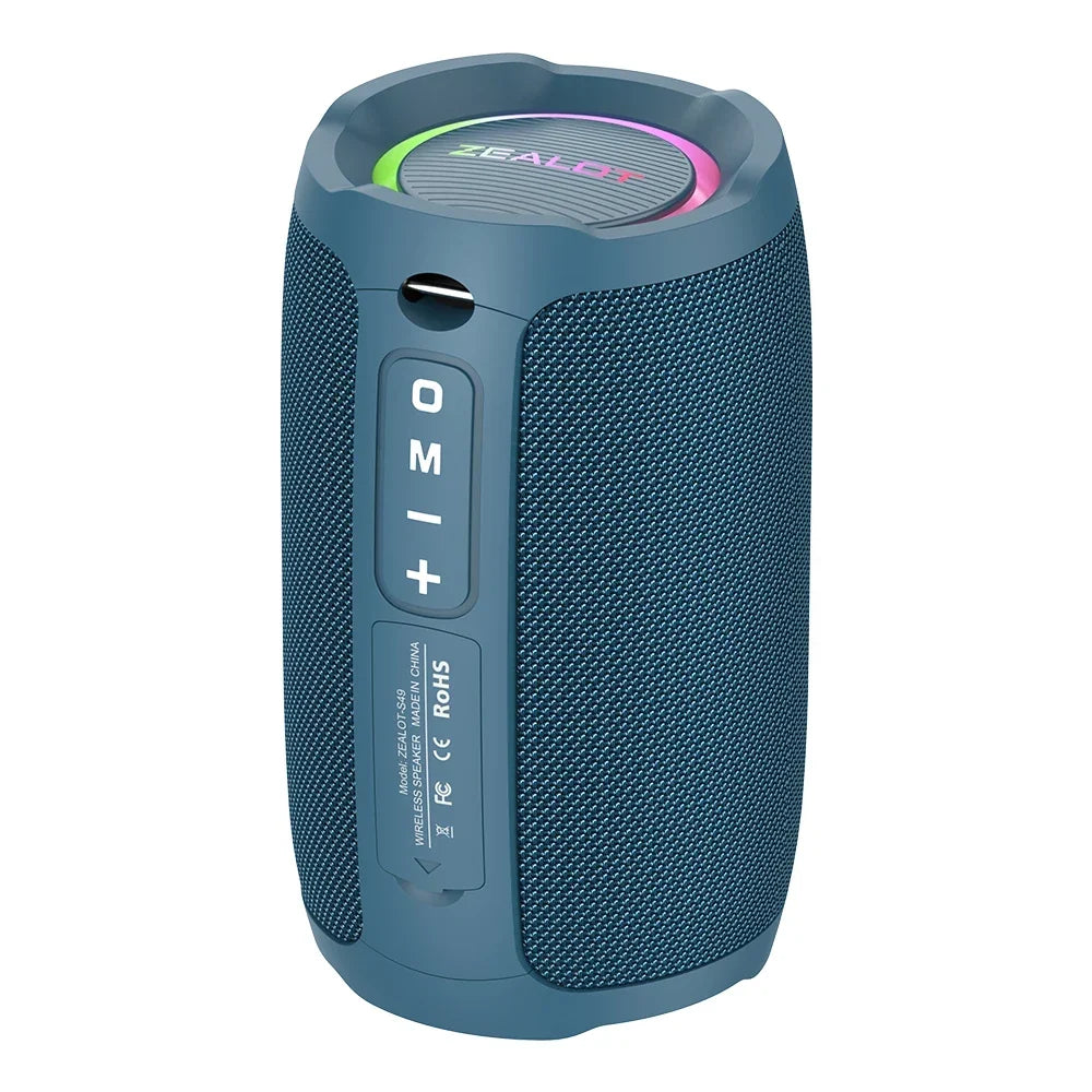 Zealot-S49 10W Portable Bluetooth Speaker Stereo Sound IPX7 Waterproof Wireless Bluetooth 5.2 Excellent Bass Performance