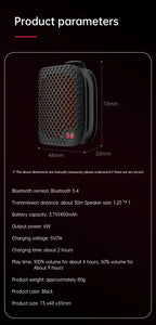 Monster M3 Magnetic Clip-On Mini BT V5.4 Portable Outdoor Sport Wearable Wireless Bluetooth Speakers With Bass Mic