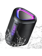 Bluetooth Speaker, 2026 Portable Wireless Speakers with Led Light, Bluetooth 5.4, 24H Playtime, Enhanced Bass, IPX7 Waterproof