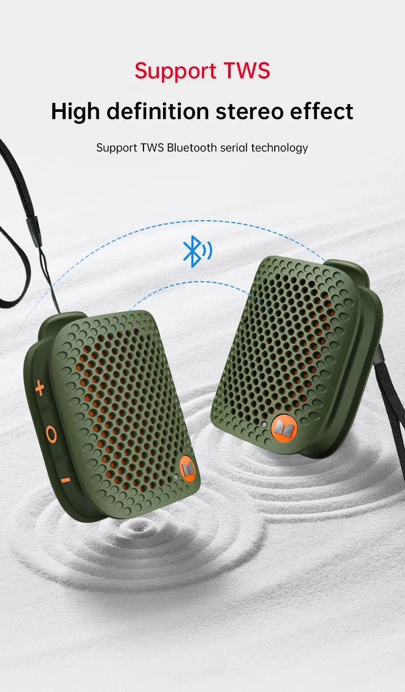 Monster M3 Magnetic Clip-On Mini BT V5.4 Portable Outdoor Sport Wearable Wireless Bluetooth Speakers With Bass Mic