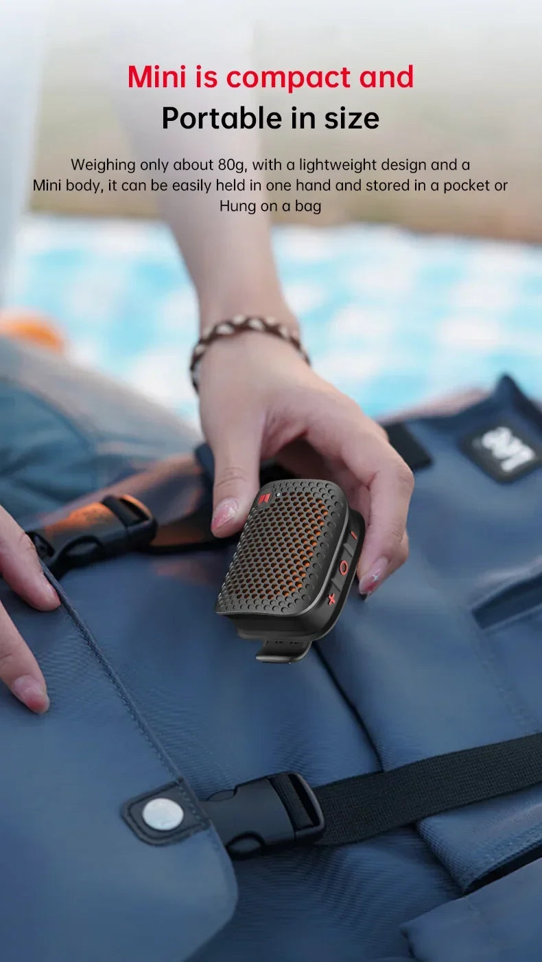 Monster M3 Magnetic Clip-On Mini BT V5.4 Portable Outdoor Sport Wearable Wireless Bluetooth Speakers With Bass Mic