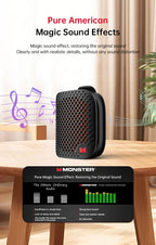 Monster M3 Magnetic Clip-On Mini BT V5.4 Portable Outdoor Sport Wearable Wireless Bluetooth Speakers With Bass Mic