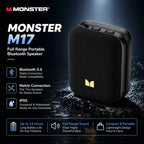 Monster M17 Mini Bluetooth 5.4 Speaker Portable Wireless Loudspeaker Magnetic Clip Design HIFI Bass Stereo Outdoor Travel