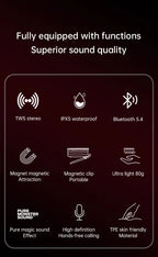 Monster M3 Magnetic Clip-On Mini BT V5.4 Portable Outdoor Sport Wearable Wireless Bluetooth Speakers With Bass Mic