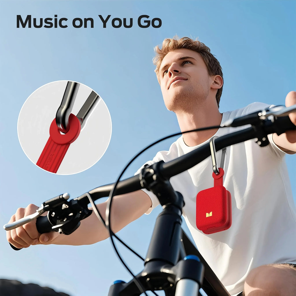 Monster M17 Mini Bluetooth 5.4 Speaker Portable Wireless Loudspeaker Magnetic Clip Design HIFI Bass Stereo Outdoor Travel