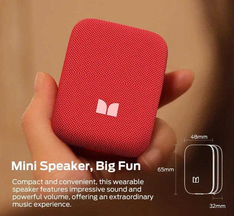 Monster M17 Mini Bluetooth 5.4 Speaker Portable Wireless Loudspeaker Magnetic Clip Design HIFI Bass Stereo Outdoor Travel