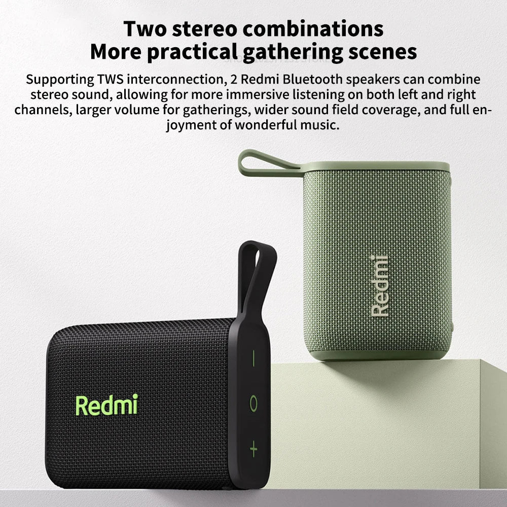 Redmi Portable Bluetooth Speaker Outdoor IP67 Stereo Powerful Sound  Box BT5.3 RGB Dual Pairing TWS Connectivity Colorful -CN