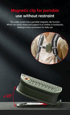 Monster M3 Magnetic Clip-On Mini BT V5.4 Portable Outdoor Sport Wearable Wireless Bluetooth Speakers With Bass Mic