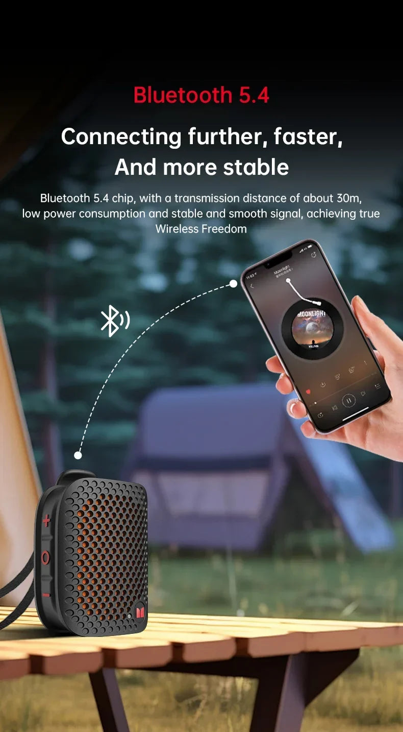 Monster M3 Magnetic Clip-On Mini BT V5.4 Portable Outdoor Sport Wearable Wireless Bluetooth Speakers With Bass Mic